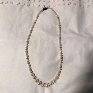 Vintage Faux Pearl Graduated Necklace
